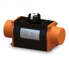 Rack and pinion pneumatic valve actuator